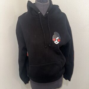 Alice + Olivia Hoodie Sweatshirt Sunny We Love LA Graphic Size S Black